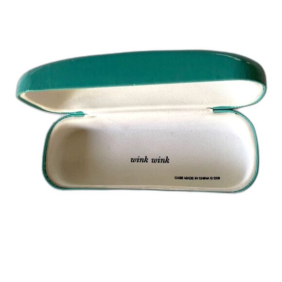 KATE SPADE Sunglasses Eyeglass Case Teal 6.5 x 2 x 2.5 inches - Picture 7 of 10